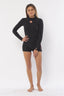 SUMMER SEAS 2/2 L/S ONE PIECE - SOLID BLACK