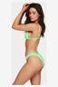 SURF CHECK HIKE BIKINI BOTTOM NEON GREEN