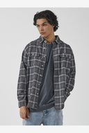THRILLS GENUINE OVERSIZED FLANNEL SHIRT - MOOD INDIGO