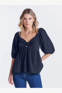 SASS TILLY TOP - NAVY