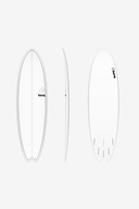TORQ TET 7'2" MOD FISH - WHITE / PINLINE