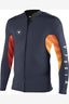 VISSLA 7 SEAS BOYS LONG SLEEVE WETSUIT TOP ZIP THROUGH NAVY MOUNTSURFSHOP