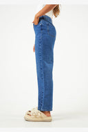 AFENDS SHELBY - HEMP DENIM WIDE LEG JEAN LONG - AUTHENTIC BLUE