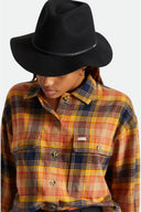BRIXTON WESLEY FEDORA - BLACK