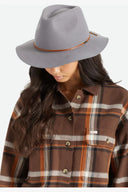 BRIXTON WESLEY FEDORA FELT HAT GREY