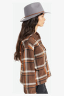 BRIXTON WESLEY FEDORA FELT HAT GREY