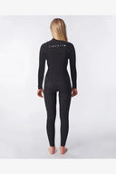 RIP CURL WOMENS DAWN PATROL 3/2mm CHEST ZIP STEAMER WETSUIT BLACK