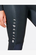 RIP CURL WOMENS DAWN PATROL 3/2mm CHEST ZIP STEAMER WETSUIT BLACK