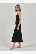 THRILLS INEZ MID LENGTH SLIP DRESS - ANTIQUE BLACK