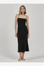 THRILLS INEZ MID LENGTH SLIP DRESS - ANTIQUE BLACK