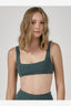 THRILLS PARADISE CODE PARALLEL BIKINI TOP - MALLARD GREEN