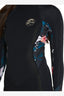 O'NEILL BAHIA BACK ZIP LONG SLEEVE MID SPRING WETSUIT 2MM - BLACK HIBISCUS