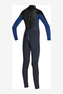 ONEILL KIDS DEFENDER BACK ZIP 4/3mm WETSUIT GUNMETAL BLACK MARINE