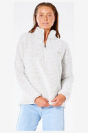 RIP CURL DARK N STORMY 1/4 ZIP CREW - OFF WHITE