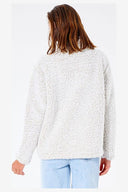 RIP CURL DARK N STORMY 1/4 ZIP CREW - OFF WHITE