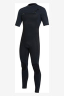 O'NEILL HYPERFREAK CHEST ZIP SHORT SLEEVE FULL 2MM WETSUIT - BLACK