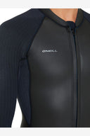 O'NEILL HYPERFREAK FRONT ZIP LONG SLEEVE WETSUIT JACKET 2MM - BLACK