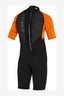 ONEILL O'NEILL KIDS REACTOR ORANGE WETSUIT SPRINGSUIT 2MM SHORT SLEEVE BLACK BLAZE