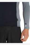 O'NEILL PSYCHO UV LONG SLEEVE RASH VEST - BLACK SMOKE