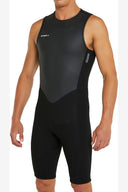 O'NEILL REACTOR 2 BACK ZIP SHORT JOHN 2MM WETSUIT - BLACK