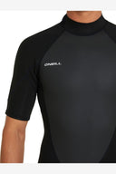 O'NEILL REACTOR 2 BACK ZIP SHORT SLEEVE FULL 3/2MM WETSUIT - BLACK
