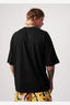 AFENDS FLOWERS - RECYCLED OVERSIZED T-SHIRT - BLACK