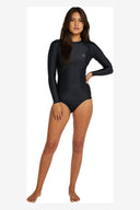 O'NEILL WOMENS CLASSIC LONG SLEEVE UV RASH VEST - BLACK