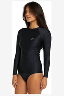 O'NEILL WOMENS CLASSIC LONG SLEEVE UV RASH VEST - BLACK