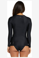O'NEILL WOMENS CLASSIC LONG SLEEVE UV RASH VEST - BLACK