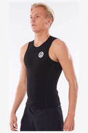 RIP CURL E6 FLASHBOMB 0.5mm SLEEVELESS VEST - BLACK