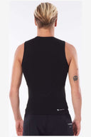 RIP CURL E6 FLASHBOMB 0.5mm SLEEVELESS VEST - BLACK